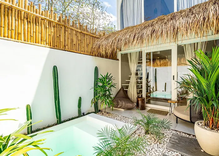 别墅 Aesthetic 1br Mezzanine Casa Vanille With Private Pool Near -bali 乌鲁瓦图